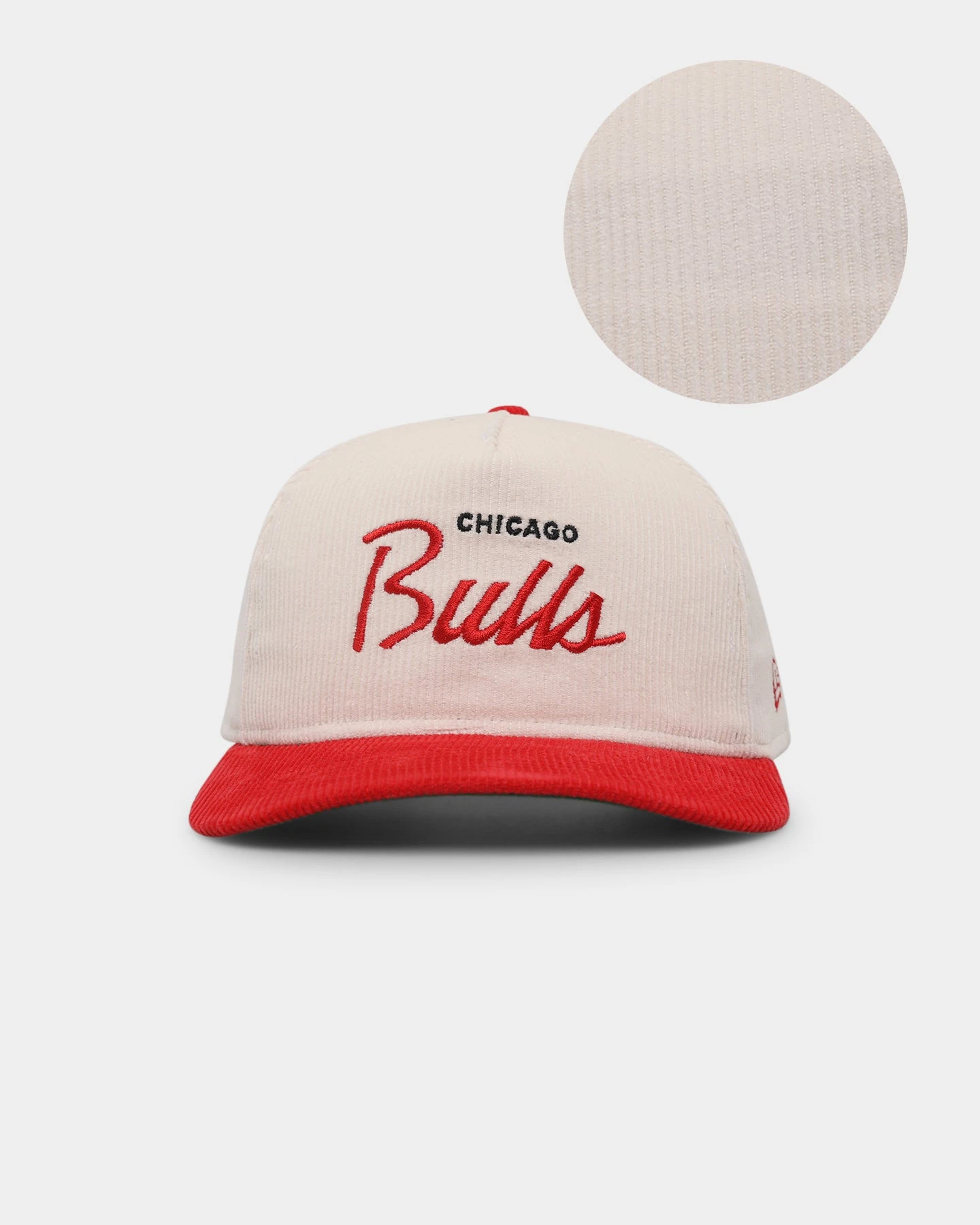 New Era Chicago Bulls 'Chrome Corduroy Throwback Script' Golfer Snapback Chrome White 3 New Era Chicago Bulls 'Chrome Corduroy Throwback Script' Golfer Snapback Chrome White