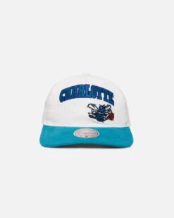 Mitchell & Ness Charlotte Hornets History Origin Snapback White/Teal