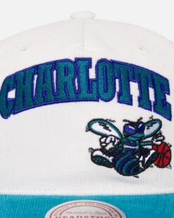 Mitchell & Ness Charlotte Hornets History Origin Snapback White/Teal -Sportswear Women Store 197507249626 default 0060