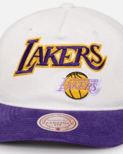 Mitchell & Ness Los Angeles Lakers History Origin Snapback White/Purple -Sportswear Women Store 197507249633 default 0020