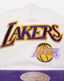 Mitchell & Ness Los Angeles Lakers History Origin Snapback White/Purple -Sportswear Women Store 197507249633 default 0060