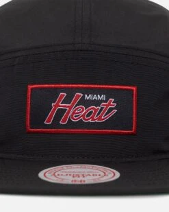 Mitchell & Ness Miami Heat Team Logo Camper Strapback Black -Sportswear Women Store 197507374304 default 0050