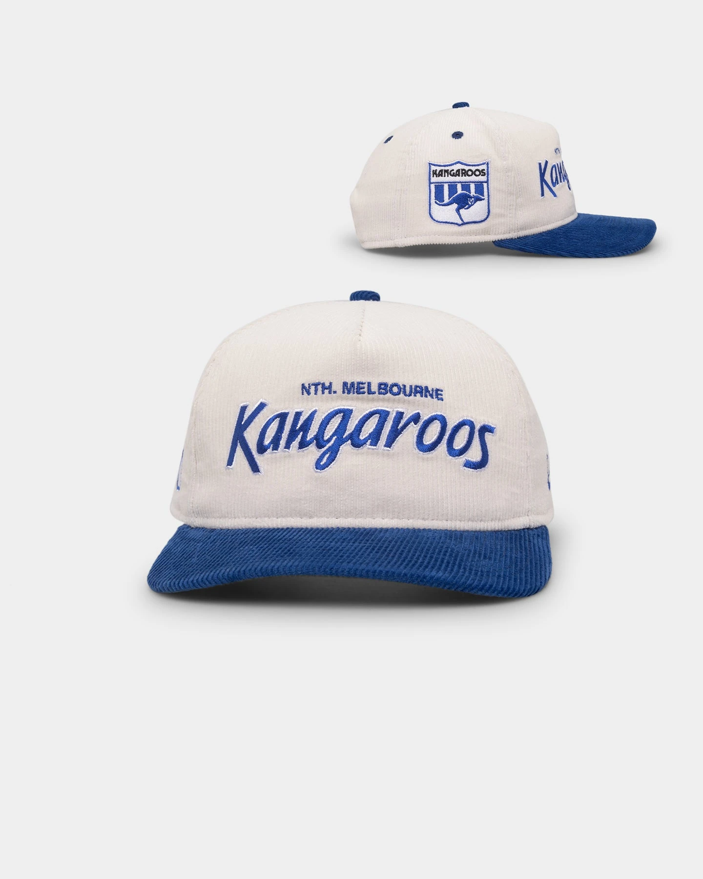 New Era North Melbourne Kangaroos "AFL Cord Script" Golfer Snapback Chrome/OTC 3 New Era North Melbourne Kangaroos "AFL Cord Script" Golfer Snapback Chrome/OTC