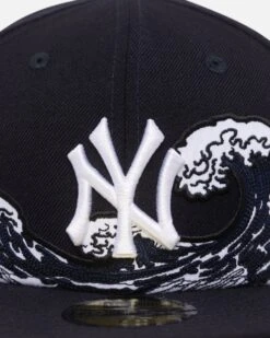 New Era New York Yankees "Wave" 59FIFTY Fitted Navy/White 12 New Era New York Yankees "Wave" 59FIFTY Fitted Navy/White -Sportswear Women Store 197882179594 default 0050