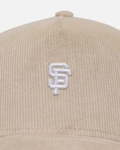 New Era San Francisco Giants 'Micro Cord Cream' 9FORTY A-Frame Snapback Cream/White -Sportswear Women Store 197882206566 default 0050