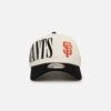 New Era San Francisco Giants 'Tall Text' 9FORTY A-Frame Snapback Chrome White/OTC -Sportswear Women Store 197882781056 default 0010