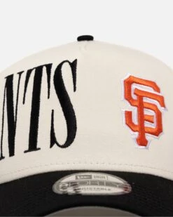 New Era San Francisco Giants 'Tall Text' 9FORTY A-Frame Snapback Chrome White/OTC -Sportswear Women Store 197882781056 default 0050