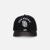 New Era San Diego Padres 'Gothic Arch' 9FORTY A-Frame Snapback Black/White -Sportswear Women Store 197882781155 default 0010
