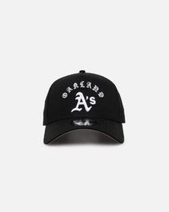 New Era Oakland Athletics 'Gothic Arch' 9FORTY A-Frame Snapback Black/White