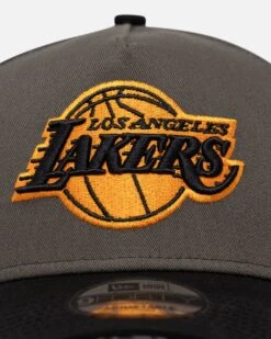 New Era Los Angeles Lakers 'Legendary Charcoal' 9FORTY A-Frame Snapback Charcoal/Black -Sportswear Women Store 197882781506 default 0050