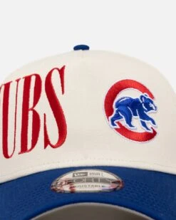 New Era Chicago Cubs 'Tall Text' 9FORTY A-Frame Snapback Chrome White/OTC -Sportswear Women Store 197882781810 default 0050