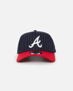 New Era Atlanta Braves '2-Tone Pinstripe' 9FORTY A-Frame Snapback Pinstripe