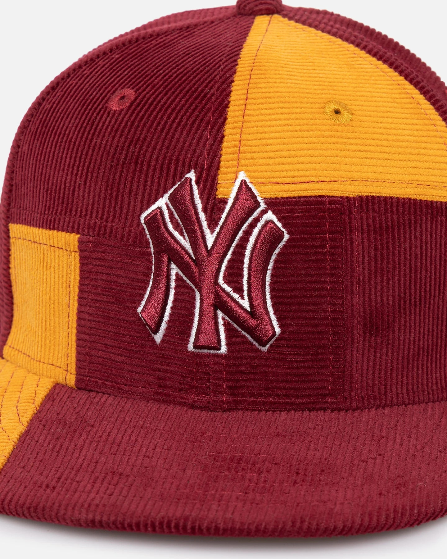 New Era New York Yankees 'Maroon Patchwork Corduroy' 59FIFTY Fitted Maroon/Yellow 4 New Era New York Yankees 'Maroon Patchwork Corduroy' 59FIFTY Fitted Maroon/Yellow - Image 2