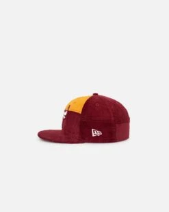 New Era Chicago Bulls 'Maroon Patchwork Corduroy' 59FIFTY Fitted Maroon/Yellow -Sportswear Women Store 197883879783 default 0040