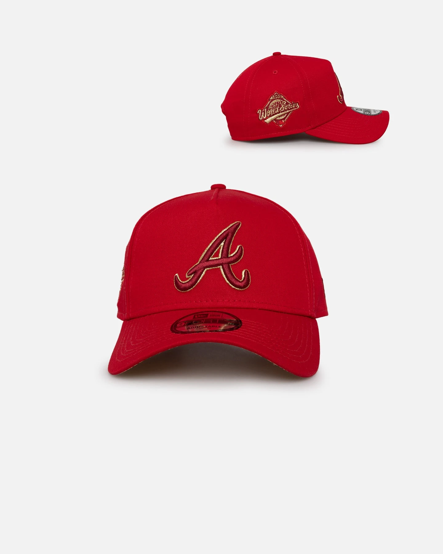 New Era Atlanta Braves 9FORTY A-Frame Snapback Scarlet/Gold 3 New Era Atlanta Braves 9FORTY A-Frame Snapback Scarlet/Gold