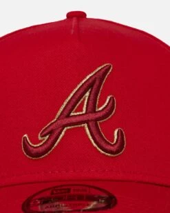 New Era Atlanta Braves 9FORTY A-Frame Snapback Scarlet/Gold 12 New Era Atlanta Braves 9FORTY A-Frame Snapback Scarlet/Gold -Sportswear Women Store 197884651234 default 0050