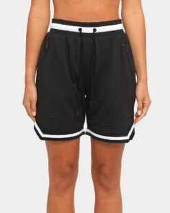 Saint Morta Men's Icon Mesh Basketball Short Black/White -Sportswear Women Store 4454569097746 womens 0050