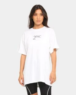 Tupac Social Message Short Sleeve T-Shirt White