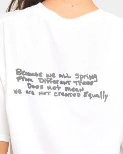 Tupac Social Message Short Sleeve T-Shirt White -Sportswear Women Store 4454569421992 womens 0040