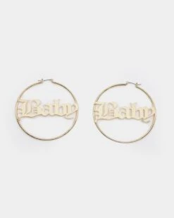 Raising Hell Women's 'Baby' Hoop Earrings Gold -Sportswear Women Store 4454569467617 default 00050