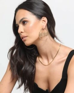 Raising Hell Women's 'Baby' Hoop Earrings Gold