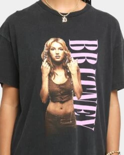 Britney Spears Toxic Short Sleeve T-Shirt Black -Sportswear Women Store 4454569633531 womens 0050 copy