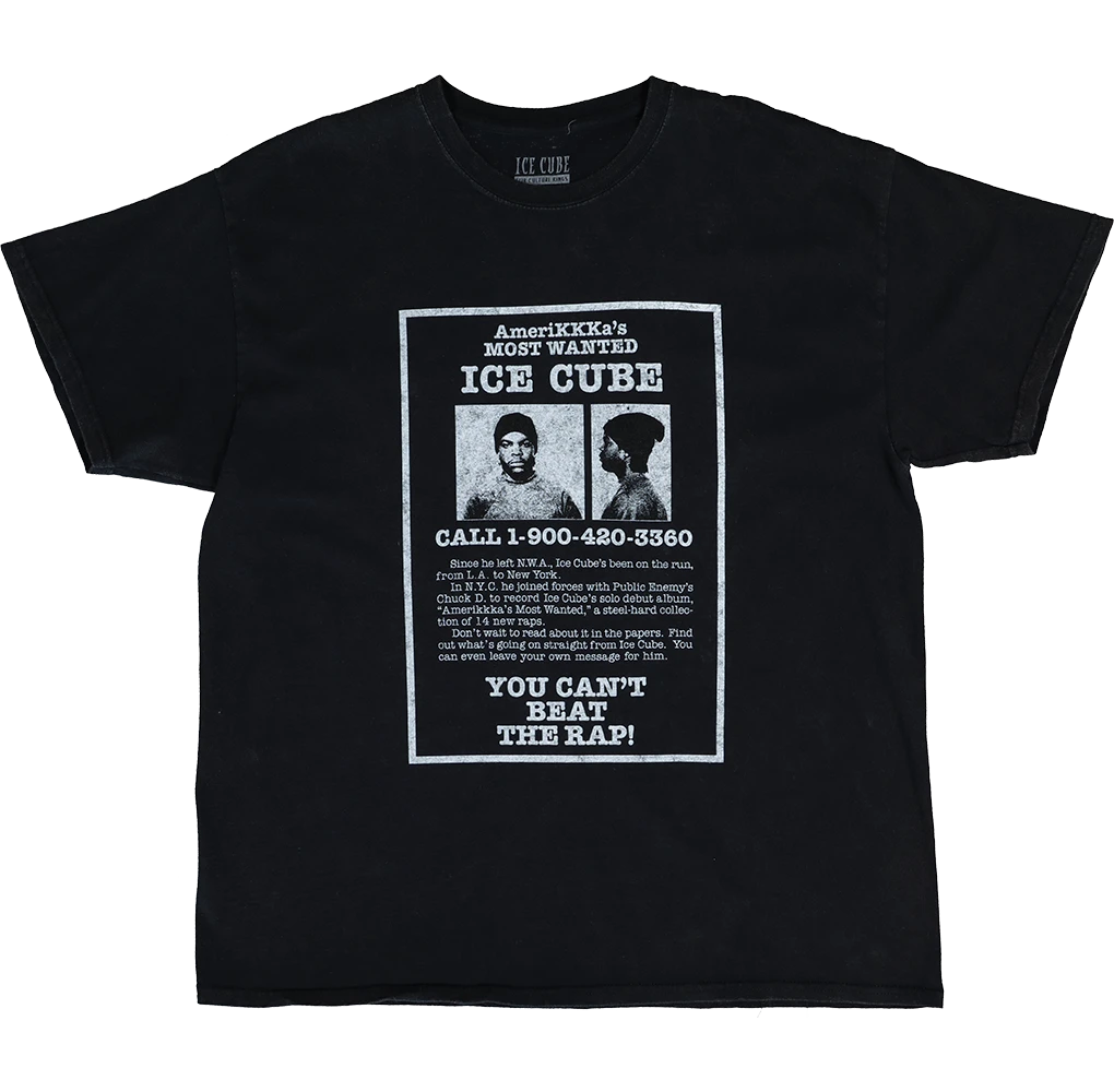 Ice Cube Amerikkkas Most Wanted T-Shirt Black Wash 9 Ice Cube Amerikkkas Most Wanted T-Shirt Black Wash - Image 7
