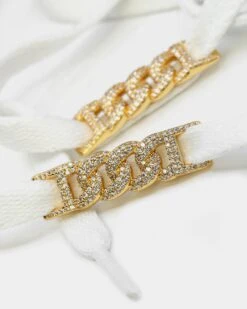 Raising Hell Women's Iced Cuban Shoe Charm Gold