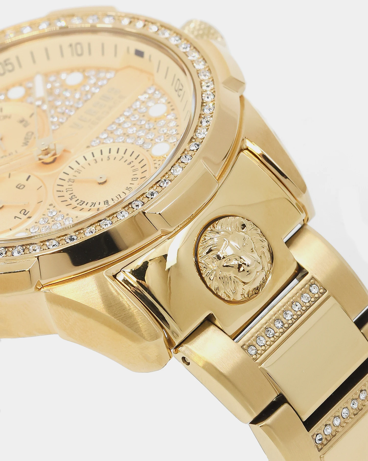 Versus Versace 6eme Arrondissement Crystal Set Gold Watch Yellow Gold 6 Versus Versace 6eme Arrondissement Crystal Set Gold Watch Yellow Gold - Image 4