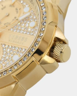 Versus Versace 6eme Arrondissement Crystal Set Gold Watch Yellow Gold 18 Versus Versace 6eme Arrondissement Crystal Set Gold Watch Yellow Gold -Sportswear Women Store 7630030573903 default 00070
