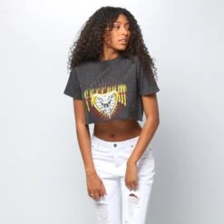 Nana Judy Women's Nash Crop Tee Vintage Black -Sportswear Women Store 9343371160883 normal 0060