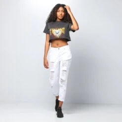 Nana Judy Women's Nash Crop Tee Vintage Black -Sportswear Women Store 9343371160883 normal 0070